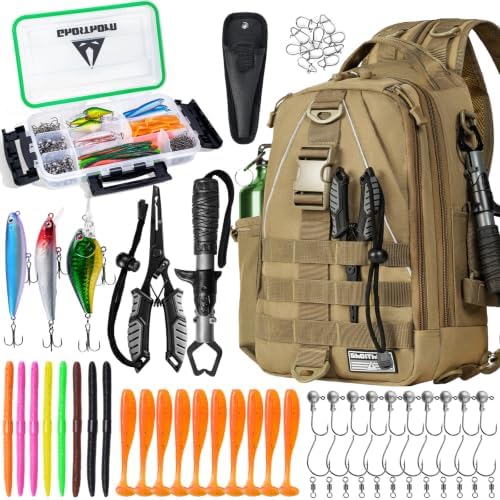 Ghosthorn Fishing Backpack with 3600 Tackle Box Fishing Gear Set Tackle Bag by Ghosthorn