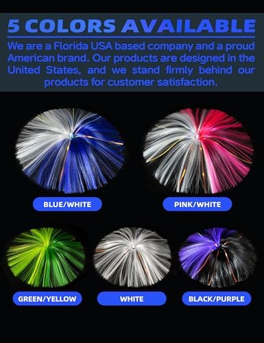 BLUEWING Sea Trolling Lures with Lead Head Saltwater Fishing Witches Big Game Ballyhoo Skirt for Tuna, Wahoo, Sailfish, Mahi Mahi 1oz, 2oz, 4oz, 6oz, 8oz - Image 5