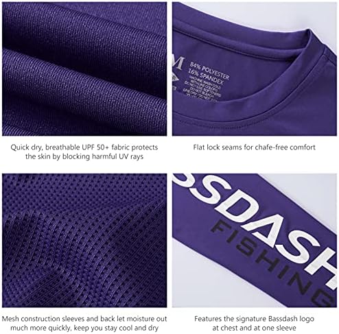 BASSDASH Fishing T Shirts for Men UV Sun Protection UPF 50+ Long Sleeve Tee T-Shirt - Image 4