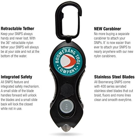 Boomerang Tool Company SNIP Fishing Line Cutters with Retractable Tether and Stainless Steel Blades that Cut Braid, Mono and Fluoro Lines Clean and Smooth! - Image 4