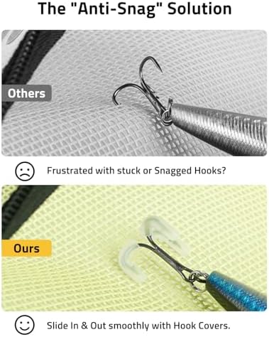 CVLIFE 6-Pocket PVC Mesh Fishing Lure Bag, Tackle Storage Organizer - Image 4