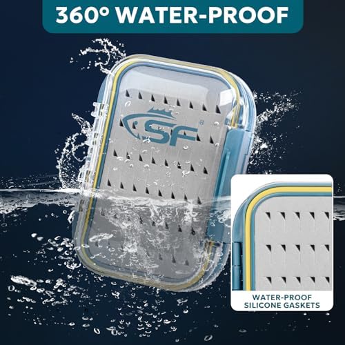 SF Double Sided Waterproof Fly Box With Clear Lid Easy Grip Foam S 1Pcs - Image 5