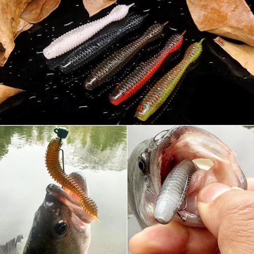 Ned-Rig-Kit-Finesse-Baits-Soft-Plastic-Worms-Fising-Lure for Bass Stick Swimbait Minnow Crawfish Lures Shroom Ned Jig Head Kit - Image 6