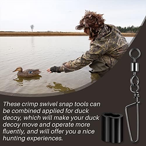 Hotop Decoy Crimp Swivel Snap Set Decoy Line Cord Crimps - Image 3