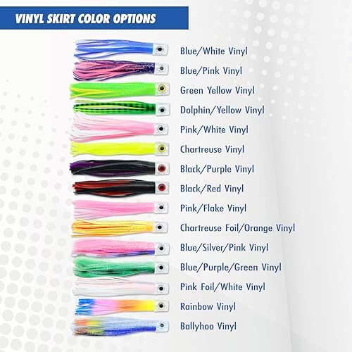 C&H Lil Stubby Fishing Lure, Ballyhoo Skirt, 5.5 in, Saltwater Trolling - Image 5