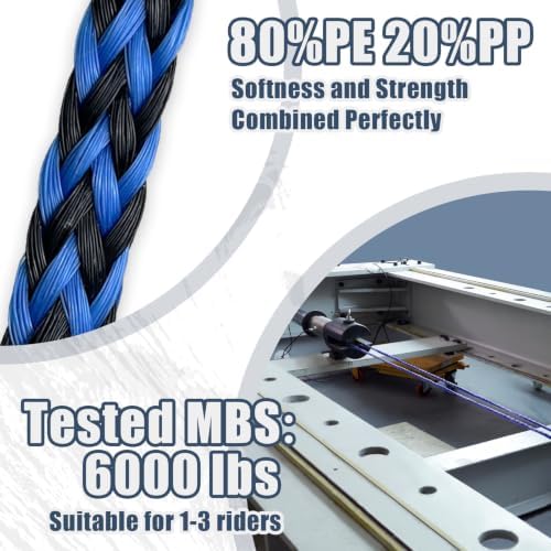 Boat Tow Rope 60ft 1-6 Riders, Floating Ropes for Towable Tubes - Image 4