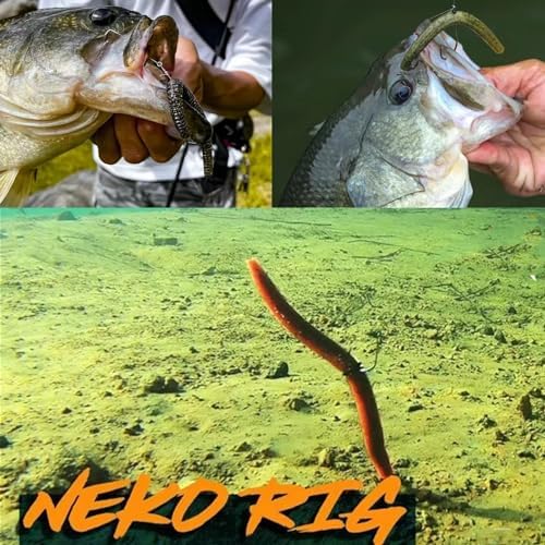 30 Pcs 5.5" /0.35oz,4"/0.2oz Senko Wacky Worms Soft Fishing Lures，Classics/Soft,5 Colors Mixed Kit Plastic Worm Stick Baits for Bass Freshwater Saltwater Fishing - Image 4