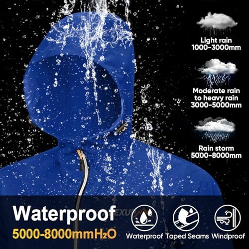 APEXUP Packable Rain Jacket Men Waterproof Lightweight Raincoat with Hood - Image 3