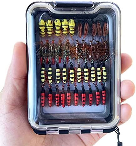 OutdoorFishing Fly Fishing Flies Kit Fly Assortment Trout Bass Fishing with Fly Box, 33/48/72/100/114/148pcs with Dry/Wet Flies, Nymphs, Streamers, Popper by Qievcrme
