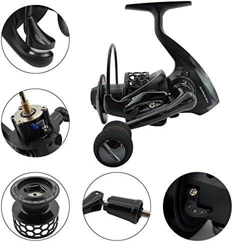 Fishdrops Spinning Fishing Reels 12+1BB Ultra Lightweight Carved Aluminum Spool Reels Affordable Smooth Spinning Reels - Image 2