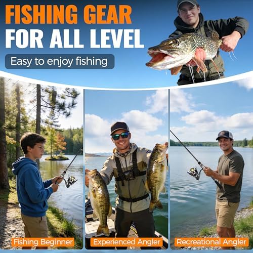 PLUSINNO Fishing Rod and Reel Combo Pole Gear Kit Telescopic Beginner - Image 7