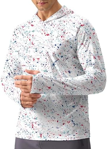 Pudolla Men's Sun Protection Hoodie Shirts UPF 50+ Fishing Hiking Shirt by PudollaSports