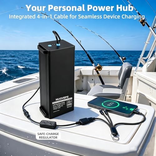 12V Portable Lithium Fish Finder Battery Kit, Aluminum Alloy Case - Image 4