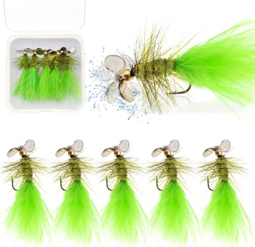 Fly Fishing Poppers Dry Flies Topwater Lures Bass Trout Kit Pro XL by Ghanneey