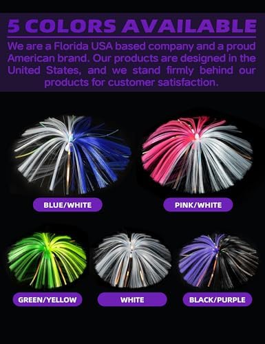 BLUEWING Sea Trolling Lures with Lead Head Saltwater Fishing Witches Big Game Ballyhoo Skirt for Tuna, Wahoo, Sailfish, Mahi Mahi 1oz, 2oz, 4oz, 6oz, 8oz - Image 4