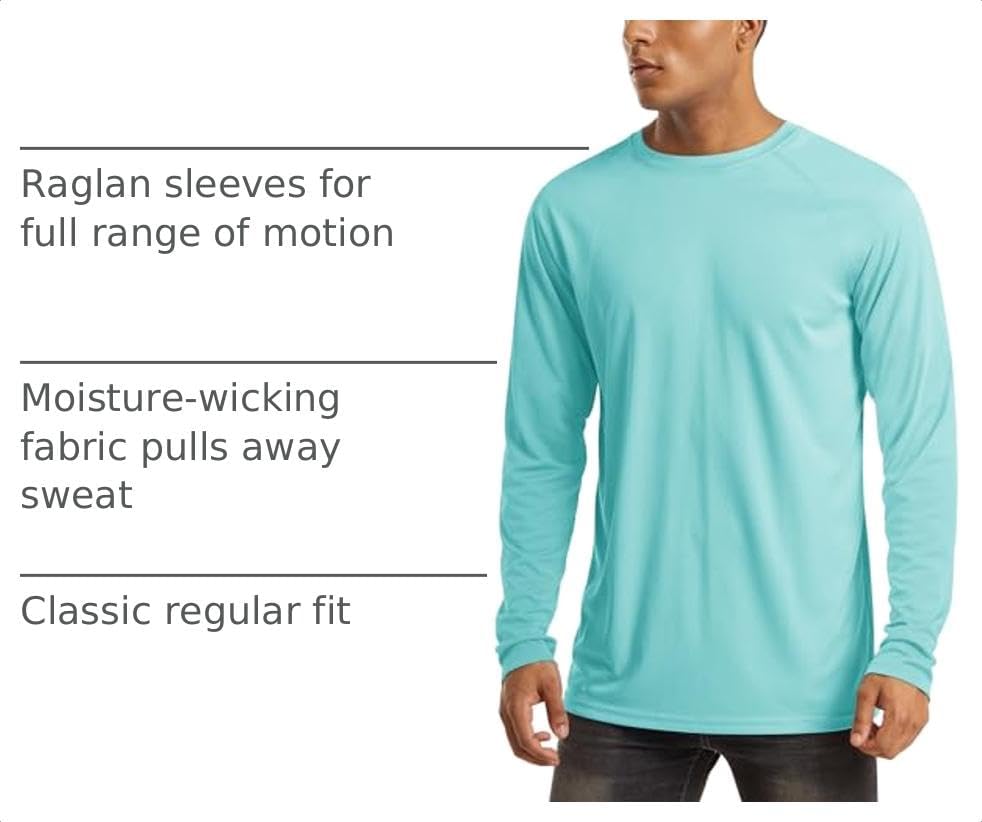 MAGCOMSEN Men's Long Sleeve Shirts UPF 50+ UV Sun Protection Athletic Shirts for Hiking Running Workout Rash Guard - Image 4