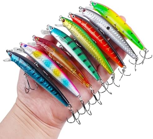 Fishing Lures Kit Crankbait Minnow Hard Bait Set Deep Diving Jerkbait Swimbait Popper Pencil Walleye Lures Artificial Fishing Bait for Bass Trout Redfish Saltwater Freshwater Fishing Lure - Image 5