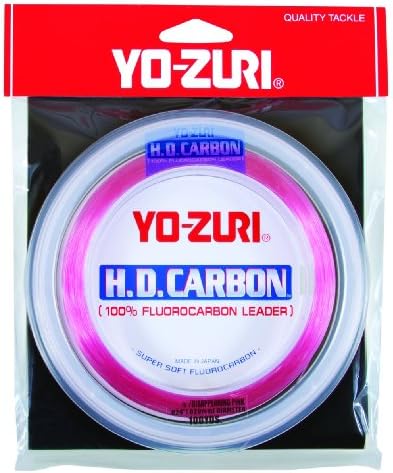 Yo-Zuri H.D. Fluorocarbon Wrist Spool 100-Yard Leader Line, Pink, 15-Pound by Yo-Zuri
