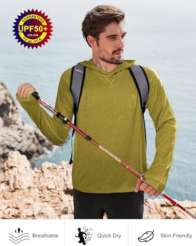 Roadbox Men's UPF 50+ Fishing Shirts, Long Sleeve UV Sun Protection Hoodie - Image 5