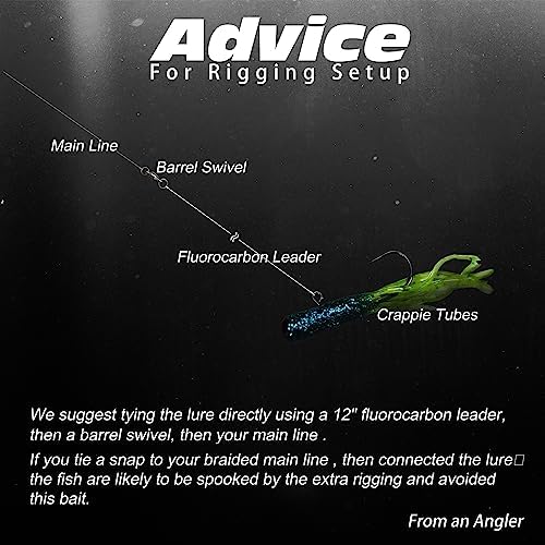 Crappie Tube Lures Jig Heads Soft Plastic Baits Worms Kit - Image 4