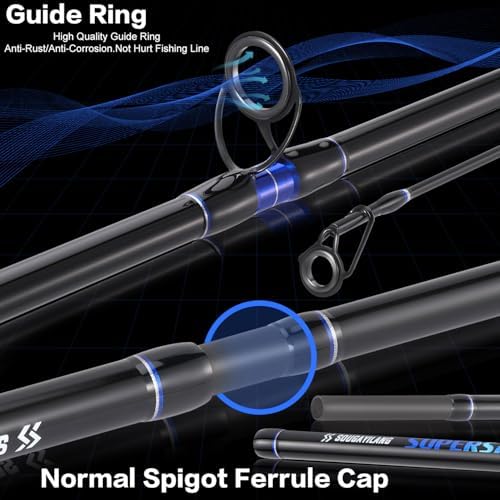 Sougayilang Surf Fishing Rod and Reel Combo, 4 Piece MH/H Saltwater Fishing Combo with 5000 Size Spinning Reel(12'/15') - Image 6