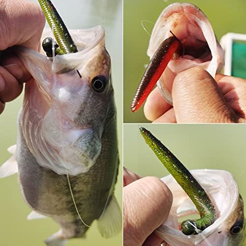 Ned-Rig-Kit-Finesse-Baits-Soft-Plastic-Worms-Fising-Lure for Bass Stick Swimbait Minnow Crawfish Lures Shroom Ned Jig Head Kit - Image 7