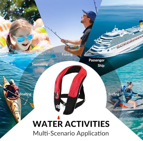 Inflatable Life Jackets for Adults Automatic Life Vests PFD Low Profile Load Capacity Up to 330lbs - Image 6