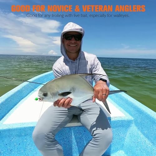 Dovesun 220/104/80/60/54/52/42pcs Pompano Rig Floats for Surf Fishing Foam Bobbers for Fishing Fly Fishing Bobbers Floats Bright Color Kit/Round/Cylindrical/Heart/Bullet/Pill/Spin Shape - Image 6