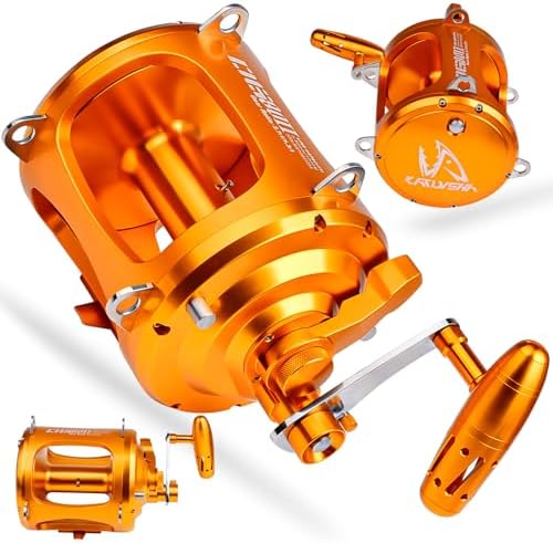 Trolling Reel,2-Speed Conventional Reels, Saltwater Offshore Reel for Tuna Sailfish Swordfish Deep Sea Ocean Big Game Fishing Reel 80II by KATUYSHA