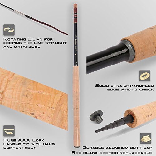 Maxcatch Tenkara Fly Fishing Rod and Combo 7:3 Action, 9/10/11/12/13ft/Triple Zoom 8'10''/9'9''/10'6'',10'8''/11'10''/12'9'' - Image 5