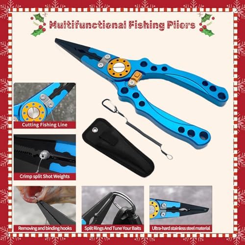 XBLACK Fishing Tool Kit Fishing Pliers Fish Gripper Fishing Scale Fish Grip Tools Set Saltwater Resistant Fishing Gear - Image 6