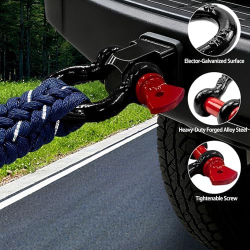 Cheardia 6 Pack 5/8" D Ring Shackles, 3.25 Ton /7165 Lbs Capacity Shackle - Image 3
