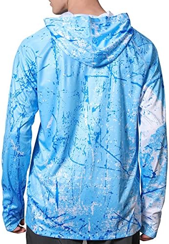 Men's UPF 50+ Sun Protection Hoodie, Long Sleeve Fishing Shirt - Image 2