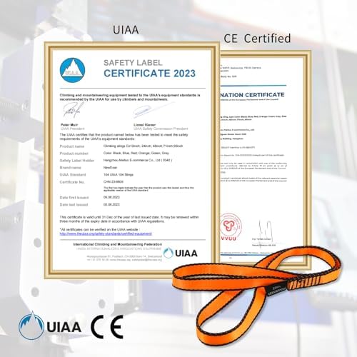 NewDoar 16mm Climbing Sling UIAA CE Certified,23KN EN566 Certified,Climbing Utility Cord Rock Climbing,Creating Anchors System,Rappelling Gear,Perfect for Tree Work - Image 2