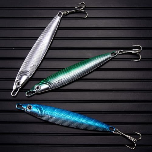 Dr.Fish Fishing Jigs Jigging Spoon Saltwater Fishing Lure Casting Metal Spoon Surf Fishing Mackerel Striper Lures Stinger Bluefish Vertical Diamond Jig - Image 7