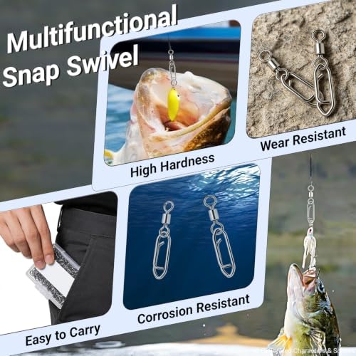 AMYSPORTS Saltwater Stainless Swivels Fishing Lure Connector - Image 2