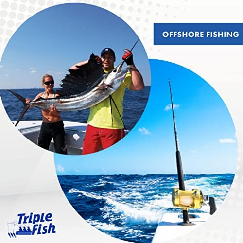 Triple Fish Monofilament Fishing Leader - Clear, Camo Strong Tough Leader Material for Big Game Fishing, Up to 400lb Test - Image 3