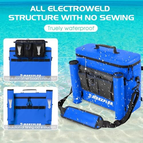 MORXPLOR Kayak Cooler,Waterproof Kayak Seat Back Cooler for Kayaking,Kayak Accessories Cooler Bag,Protable Ice Chest,Beach Cooler,Travel Cooler for Camping or Lunch Bag - Image 3