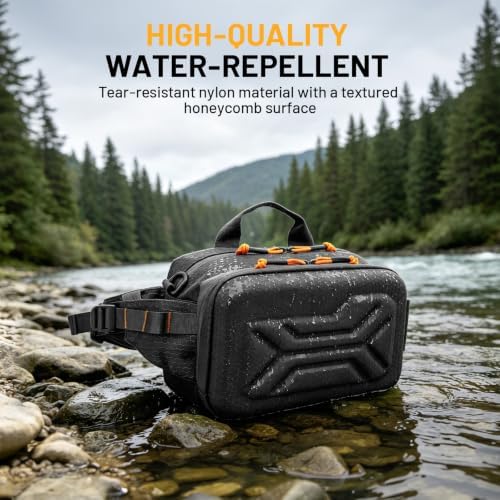 AUMENТAR Fishing Waist Bag, Lure Fishing Fanny Pack, Hard Shell Tackle Bag - Image 3