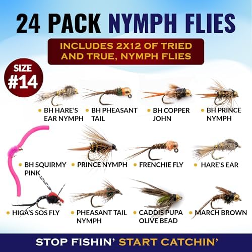 RoxStar Fishing Fly Shop, Premium Stimulator Dry Fly Assortment, Emerger Hatch Pack, Nymph Fly Hatch Pack for Trout and Bass - Image 2