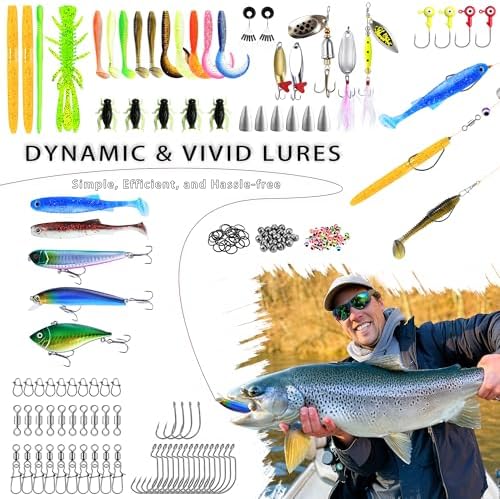 Fishing Backpack with Rod Holder and Tackle Boxes, Cooler, Large 50L Fishing Gear Bag with 139 Fishing Lures Kit, Fish Tool Set, Fish Gifts for Men Woman-Camo Backpack - Image 3