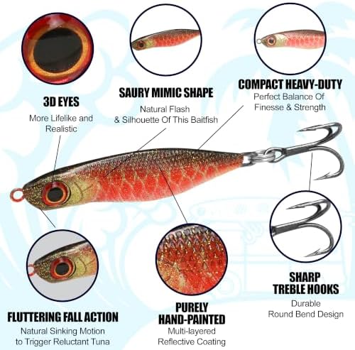 LUCKY CRAFT SW Wander Spanish Mackerel Jig 95, Sinking, Tuna Fishing Jig Lure, Fishing Tackle, Fishing Gear, Yellowtail, White Seabass - Image 7