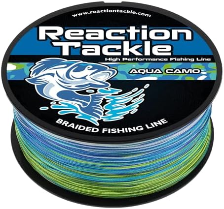 Reaction Tackle Braided Fishing Line - Pro Grade Power Performance for Saltwater or Freshwater Fish - Colored Fishing Line Braid for Extra Visibility by ReactionTackle