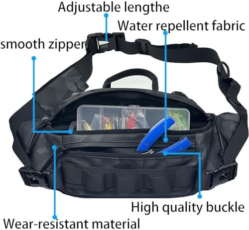 Fishing Fanny Pack for Men -Fishing Fanny Pack-Lightweight and Fishing Sling Pack - Image 3