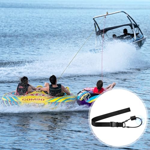 Suncalla Boat Tube Keeper Boat Tow Harness Tubing 1-4 Riders Adjustable Strap with Suction Cup for Floating Tube Rope Boats, Towable Tubes - Image 5