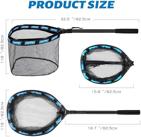 PLUSINNO Fishing Net Fish Floating Landing Net with Handle - Image 4