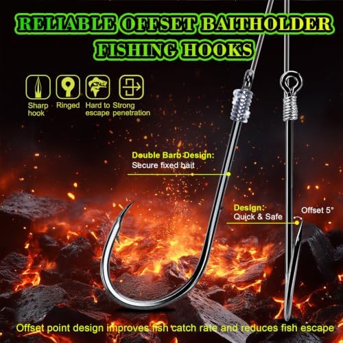 Walleye Spinner Rig 10 Pcs, Hand-Tied Crawler Harness with Colorado Blades & Baitholder Hooks – 41" 30lb Mono Leader for Freshwater Walleye Fishing - Image 4