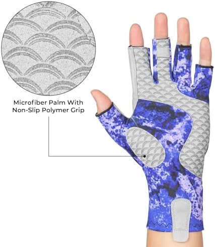 KastKing La Sal UPF50+ Fingerless Fishing Gloves, Men and Women - Image 4