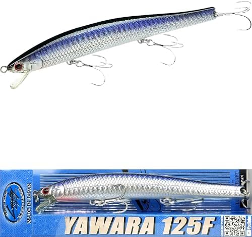 Lucky Craft FlashMinnow 125 YAWARA Saltwater Fishing Lure, Jerkbait for Halibut and Sea Bass, Long Casting Fishing Gear, Slow Sinking 5in 0.7oz, Tackle Box and Fish Accessories by LuckyCraftUSA