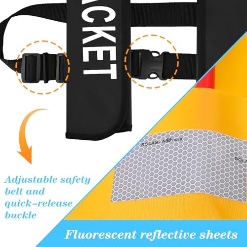 Adult Automatic Inflatable Kayak Vest PFD,Water Sports Vest for Boating Fishing Kayaking SUP Paddleboarding（fit Weight Below 330 lbs） - Image 5